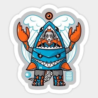 Mecha kaiju Girl Sticker